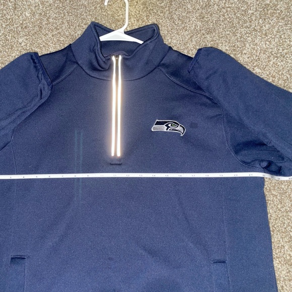 Seattle Seahawks Men’s NFL Polyester 1/4 Quarter Zip Pullover - Picture 3 of 6